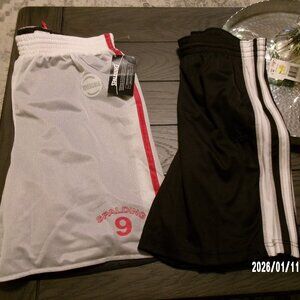 2 PAIRS NEW SPALDING & ATHLETECH Mens  Mesh Pocket Shorts-SZ MEDIUM Light-weight